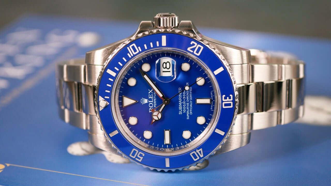 Rolex Submariner 116619LB Smurf www.uhren2000.de