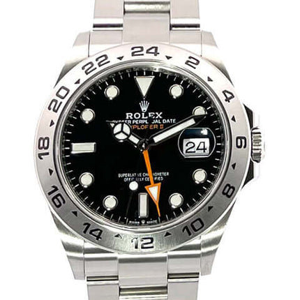 Rolex Explorer I Ref. 214270 Uhr mit schwarzem Zifferblatt und Edelstahlarmband, sofort kaufen, schnelle Lieferung, online bestellen