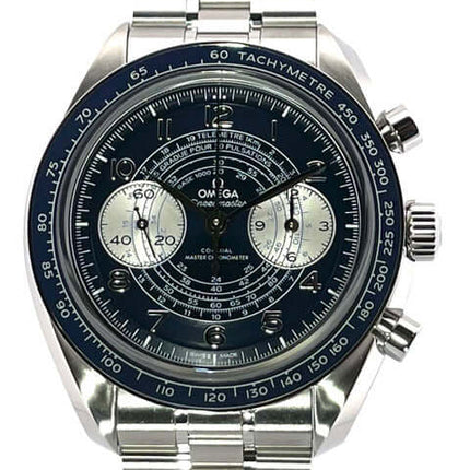 Omega Speedmaster Chronoscope Herrenuhr mit Stahlarmband und schwarzem Ziffernblatt
