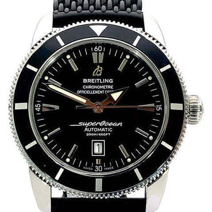 Breitling Superocean Heritage 46 Uhr mit schwarzem Zifferblatt und Armband, 200m wasserdicht, automatische Schweizer Uhr