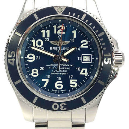 Breitling Superocean II 42 Automatikuhr mit Edelstahlband und schwarzem Zifferblatt, online kaufen bei Uhren2000.de
