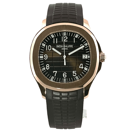 Patek Philippe Herrenarmbanduhr mit schwarzem Zifferblatt und schwarzem Armband kaufen - Gebraucht & neu verfügbar