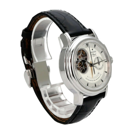 Zenith Chronomaster El Primero Open 03.0240.4021/01.C495, Automatikuhr mit schwarzem Lederband und offenem Zifferblatt