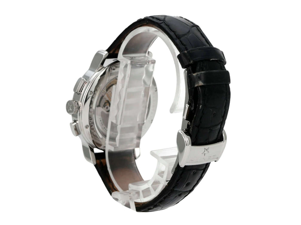 Zenith Chronomaster El Primero Open 03.0240.4021/01.C495 Edelstahl-Chronograph mit schwarzem Lederband und offenem Werk