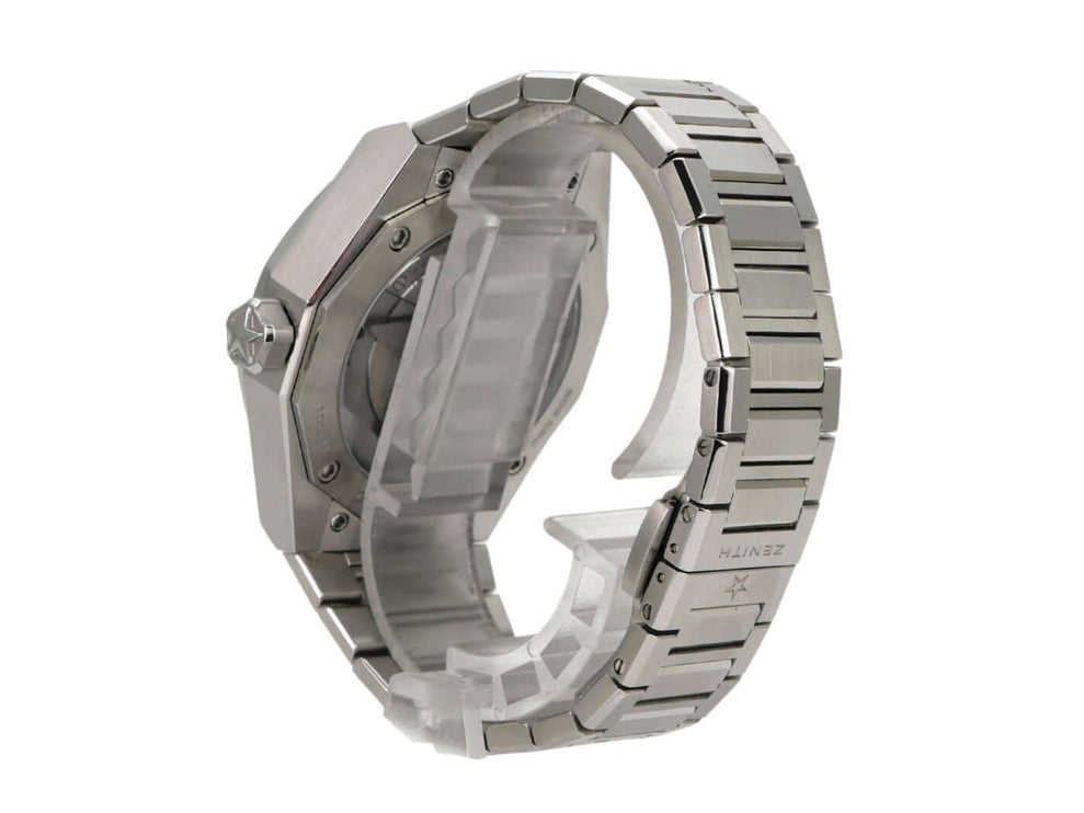 Zenith Defy Skyline 03.9300.3620/51.I001 Edelstahlband und Gehäuse in seitlicher Ansicht