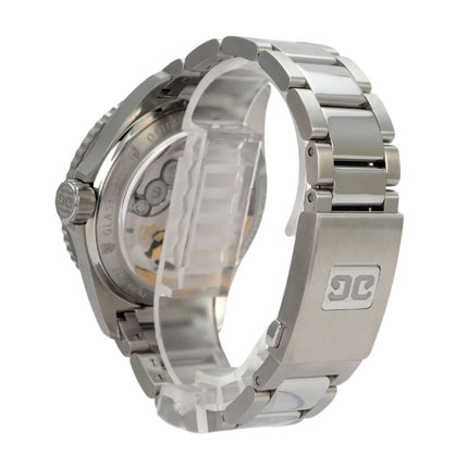 Glashütte SeaQ Panoramadatum 1-36-13-02-81-70 Uhr mit Edelstahlband und Sicht auf das Uhrwerk.