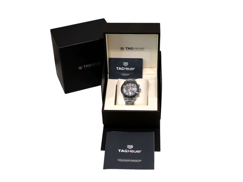 TAG Heuer Carrera Heuer 01 Automatik Chronograph CAR201W.FT6122 im Originaletui mit Garantiekarten.