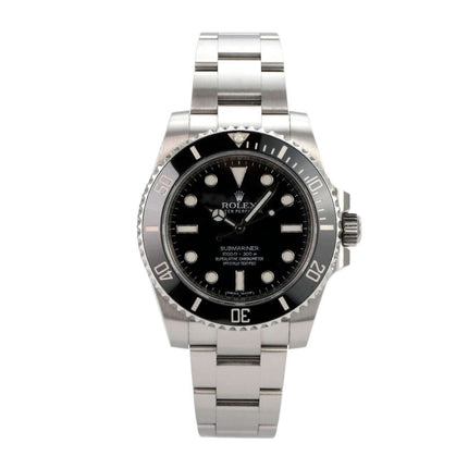 Rolex Submariner No Date 114060, Edelstahlgehäuse, schwarzes Zifferblatt, Automatikwerk, 40 mm