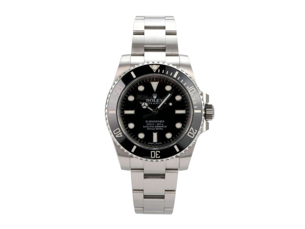 Rolex Submariner No Date 114060, Edelstahlgehäuse, schwarzes Zifferblatt, Automatikwerk, 40 mm