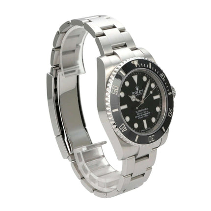 Rolex Submariner No Date 114060 Edelstahl-Uhr mit schwarzem Zifferblatt und Oyster-Armband