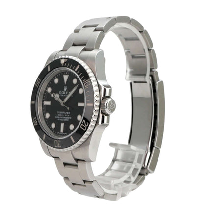 Rolex Submariner No Date 114060 mit schwarzem Zifferblatt, Edelstahlband und Keramiklünette