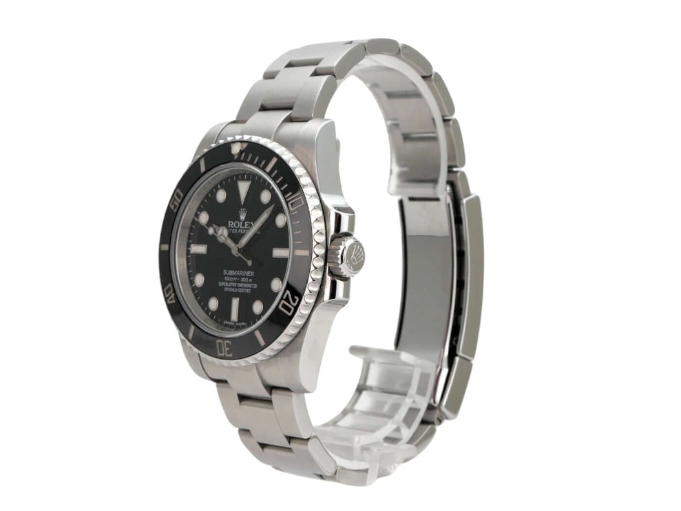 Rolex Submariner No Date 114060 mit schwarzem Zifferblatt, Edelstahlband und Keramiklünette