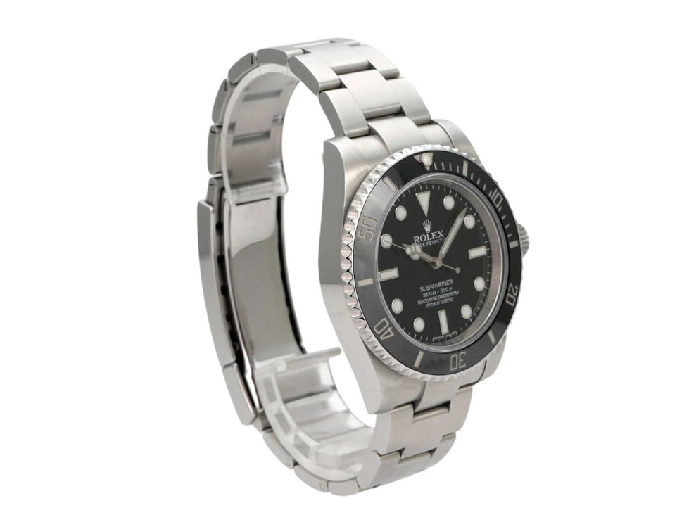 Rolex Submariner No Date 114060 mit Edelstahlband, schwarzem Zifferblatt und Keramiklünette