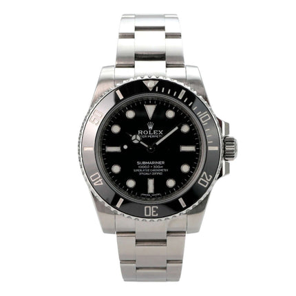 Rolex Submariner No Date 114060, Edelstahl, 40 mm Durchmesser, schwarzes Zifferblatt, Oyster-Edelstahlband.