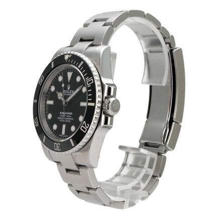 Rolex Submariner No Date 114060 Edelstahl Uhr mit schwarzem Zifferblatt und Oyster-Armband