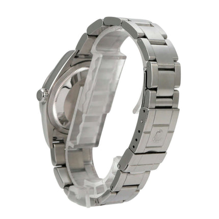 Rolex Explorer I Edelstahl 36 Ref. 114270 Uhr mit Oyster-Edelstahlarmband und satiniertem Gehäuse.