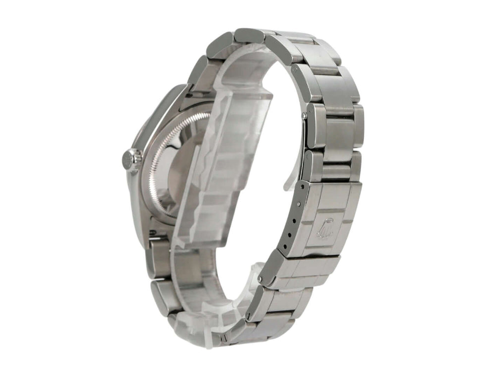 Rolex Explorer I Edelstahl 36 Ref. 114270 Uhr mit Oyster-Edelstahlarmband und satiniertem Gehäuse.