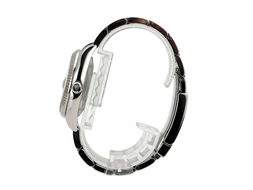 Rolex Oyster Perpetual Date 34 115234 Schwarz - Detailansicht des Gehäuses und Armbands