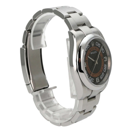 Rolex Oyster Perpetual 36 116000 Schwarz Uhr mit Edelstahlarmband und schwarzem Zifferblatt