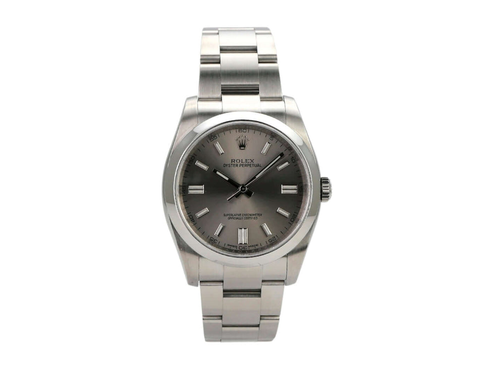 Rolex Oyster Perpetual 36 Ref. 116000 Zifferblatt Stahl in sehr gutem Zustand mit Edelstahl-Armband.