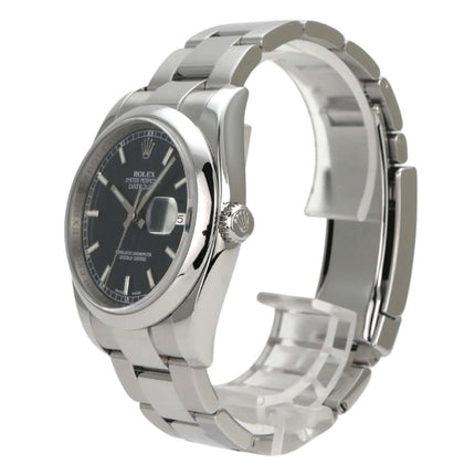 Rolex Datejust 36 Edelstahl 116200 Blau, gebrauchte Rolex Armbanduhr mit Edelstahlarmband und blauem Zifferblatt