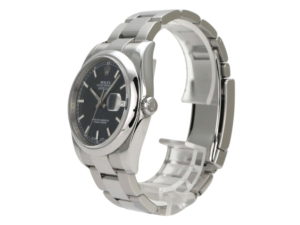 Rolex Datejust 36 Edelstahl 116200 Blau, gebrauchte Rolex Armbanduhr mit Edelstahlarmband und blauem Zifferblatt