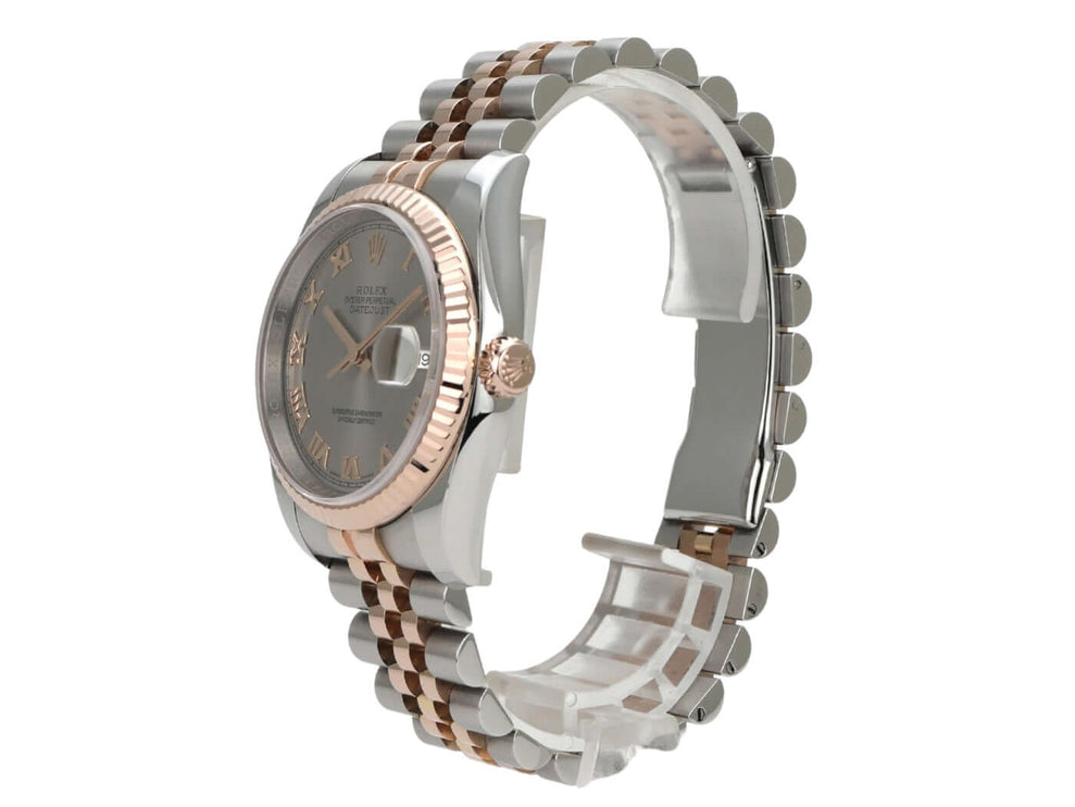 Rolex Datejust 36 116231 Stahlfarben Römisch Jubile-Band, Edelstahl/Roségold mit Everose-Lünette