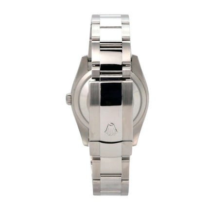 Rolex Datejust 36 Edelstahl Weißgold 116234 Schwarz Arabisch, Gehäuserückseite mit Oyster-Armband