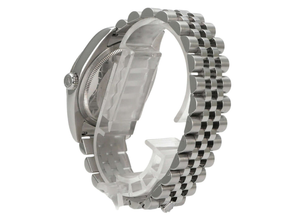 Rolex Datejust 36 Edelstahl Weißgold 116234 Schwarz J Diamant Jubile-Band, Rolex Uhr mit Jubilé-Armband