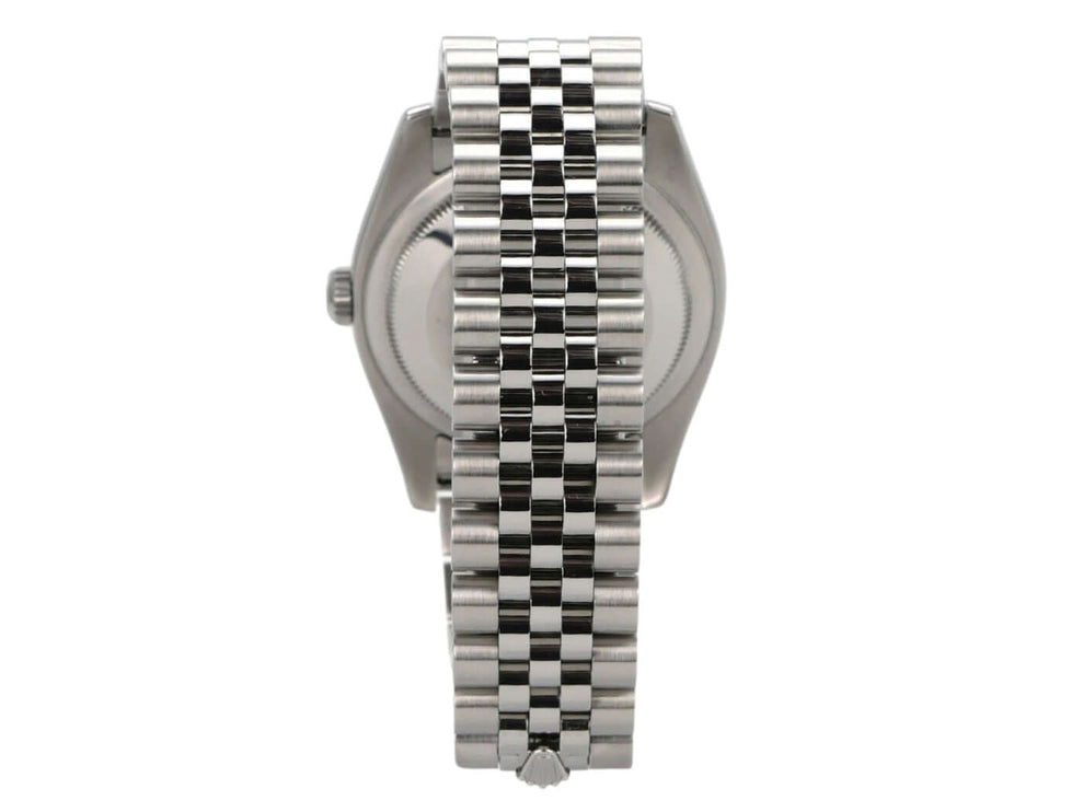 Rolex Datejust 36 Edelstahl Weißgold 116234 Schwarz J Diamant Jubile-Band mit Jubilé-Armband und Weißgoldlünette
