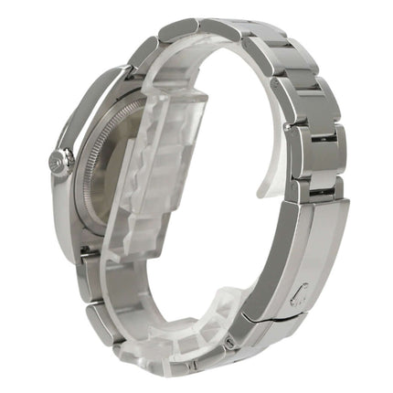 Rolex Datejust 36 Silber Diamant 116234 Edelstahlarmband und Gehäuse, Ansicht der Rückseite