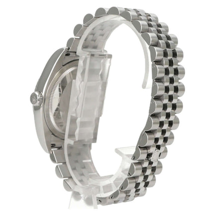 Rolex Datejust 36 Ref. 116234 Blau Römisch Jubile-Band, Edelstahlarmband und Gehäuse im Seitenansicht