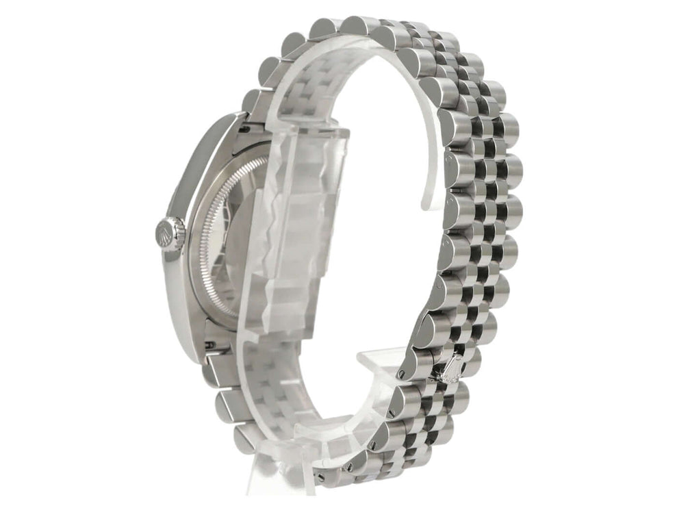Rolex Datejust 36 Ref. 116234 Blau Römisch Jubile-Band, Edelstahlarmband und Gehäuse im Seitenansicht