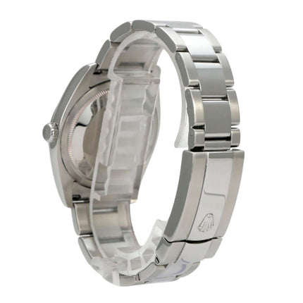 Rolex Datejust 36 116234 Schwarz Römisch, Edelstahl/Weißgold mit Oyster-Armband und geriffelter Lünette
