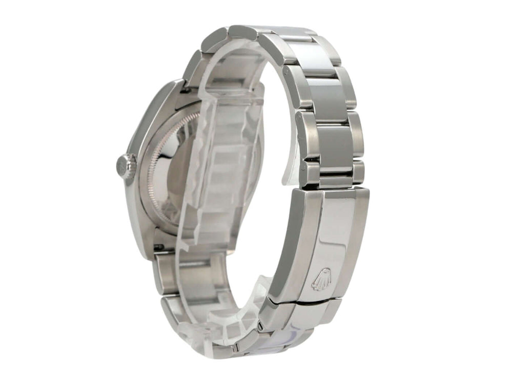 Rolex Datejust 36 116234 Schwarz Römisch, Edelstahl/Weißgold mit Oyster-Armband und geriffelter Lünette