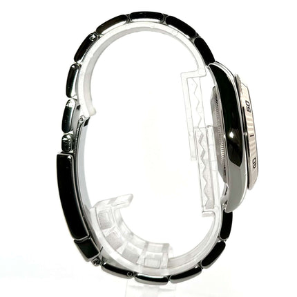 Rolex Datejust 36 Turn-O-Graph 116264 Weiß Seitenansicht des Gehäuses und Armbands aus Edelstahl, Jahr 2006.