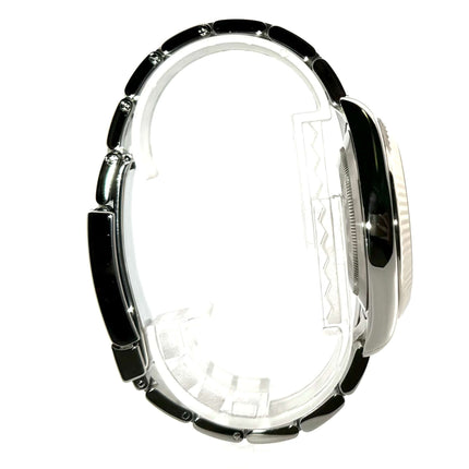 Rolex Datejust II 41 Edelstahl 116334 Seitenansicht mit poliertem und satiniertem Oyster Edelstahlband