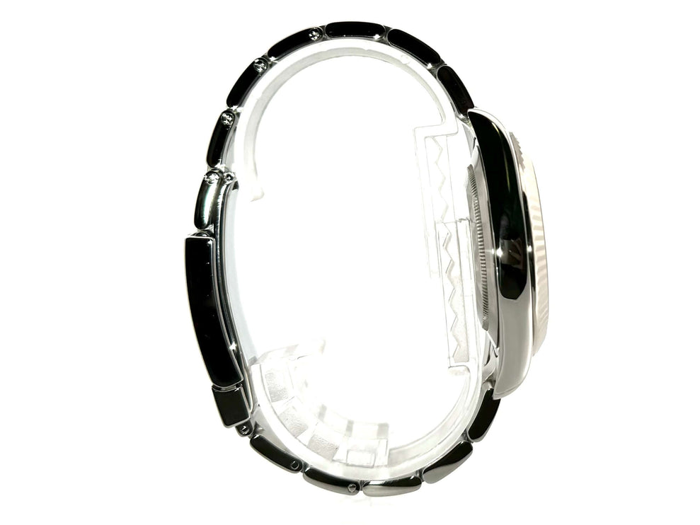 Rolex Datejust II 41 Edelstahl 116334 Seitenansicht mit poliertem und satiniertem Oyster Edelstahlband