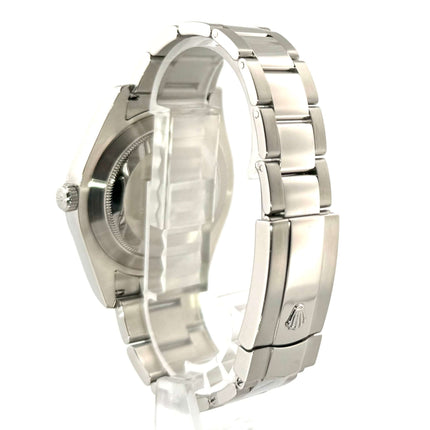 Rolex Datejust II 41 Edelstahl Weißgold 116334 Blau Uhrenarmband Rückansicht