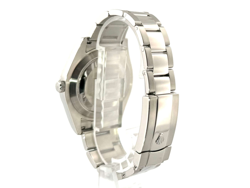 Rolex Datejust II 41 Edelstahl Weißgold 116334 Blau Uhrenarmband Rückansicht