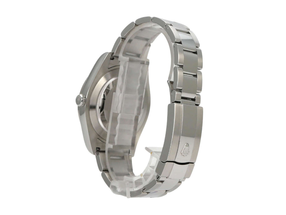 Rolex Datejust II 116334 Edelstahl-Gehäuse mit poliertem Armband aus Edelstahl, Seitenansicht.