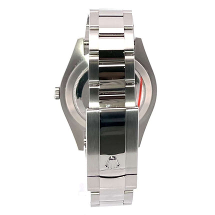 Rückseite der Rolex Datejust II Edelstahl / Weißgold 116334 aus 2016 mit Oyster-Armband und Faltschließe.