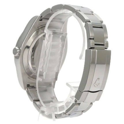 Rolex Datejust II Edelstahl Weißgold 116334 Silber Uhr von der Seite mit Oyster-Armband
