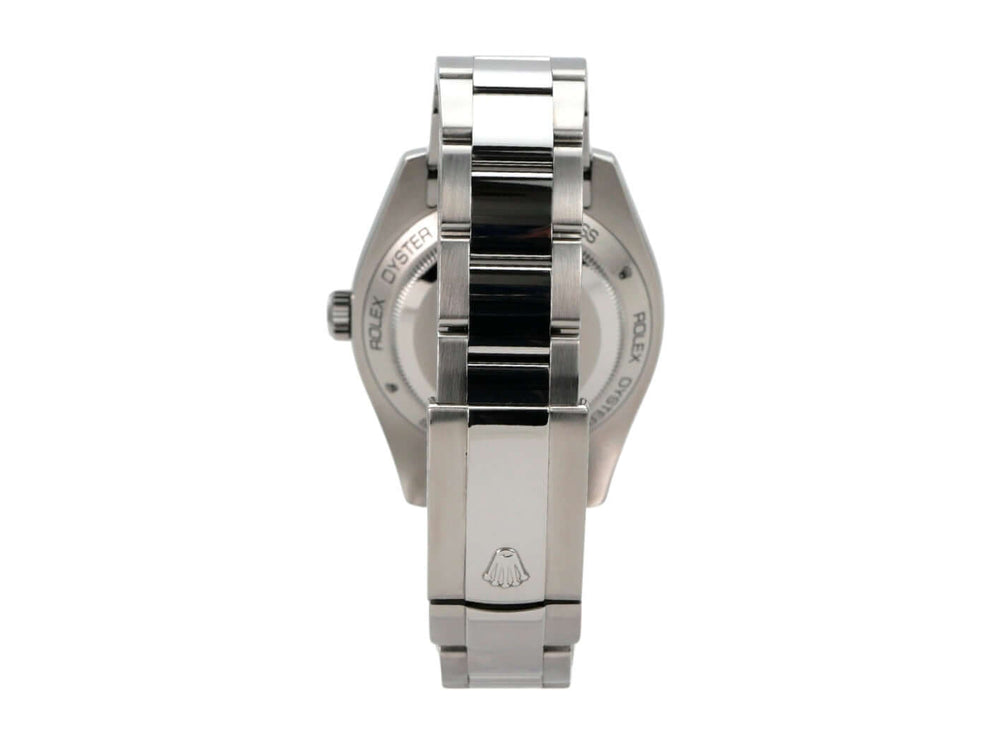 Rolex Milgauss 116400 Schwarz Armbandansicht Edelstahl mit Sicherheitsfaltschließe.
