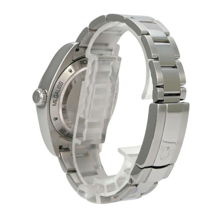 Rolex Milgauss 116400 Schwarz, Edelstahl-Armband und Gehäuse, elegante Rückansicht