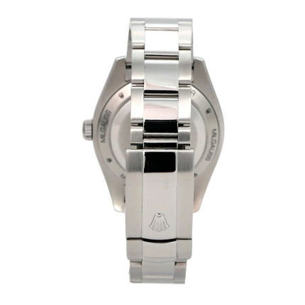 Rolex Milgauss 116400 Schwarz mit Edelstahlgehäuse und Oyster-Armband, Rückansicht