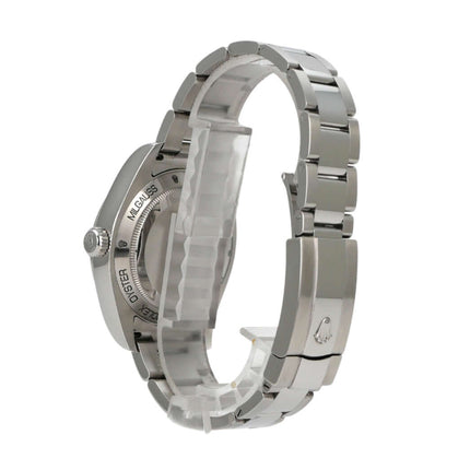 Rolex Oyster Perpetual Milgauss 116400GV seitliche Ansicht mit poliertem Edelstahlarmband