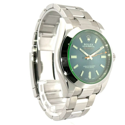 Rolex Oyster Perpetual Milgauss 116400GV Blau, Edelstahlgehäuse, 40mm Gehäusedurchmesser, blaues Zifferblatt, Edelstahlarmband