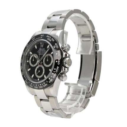 Rolex Daytona Edelstahl 116500LN Schwarz, Edelstahl-Chronograph mit schwarzem Zifferblatt und Keramiklünette