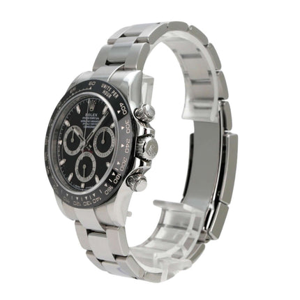 Rolex Daytona Edelstahl 116500LN Schwarz, schwarzes Zifferblatt, Keramiklünette, Oyster-Armband, Chronometer aus Deutschland